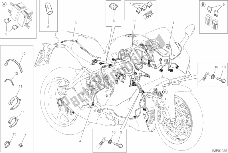 Toutes les pièces pour le Faisceau De Câblage du Ducati Supersport S Thailand 950 2019